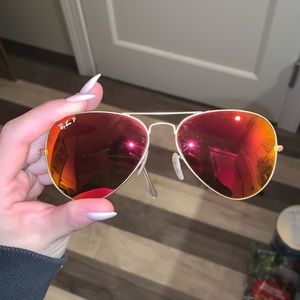 Ray-Ban Aviator Flash Lenses - Orange Flash